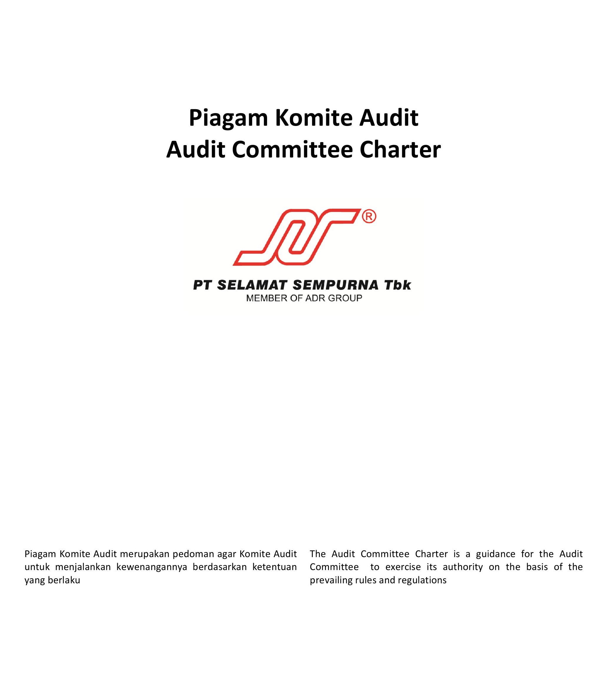 Piagam Komite Audit